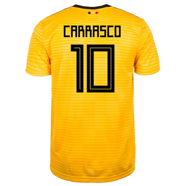 Camiseta Bélgica 2ª Carrasco 2018 Amarillo